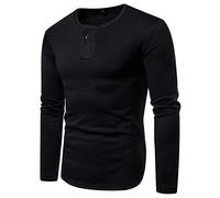 Herren Henley Langarm T-Shirts Klassische Baumwolle Rundhals T-Shirt Herren Casual Regular Langarm Baseball Henley T-Shirts Herren Henley Klassische T-Shirts Langarm Casual Baumwolle Rundhals Hemden