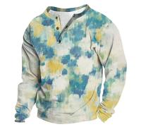 Herren Henleyshirt Weihnachtsshirt Lustig Herren Tshirt Rot Herren Henley Hemd Flanellhemd Herren Taktisches Hemd Weihnachtspullover Herren Hässlich Herrenhemd Weiß Kurzarm(#3 Mint Green,XL)