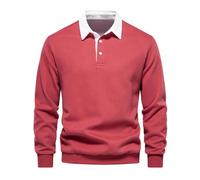 Herren Herbst Langarm Polo Kragen Einfarbig Pullover LäSsig Vielseitig Pullover Langarm Pullover