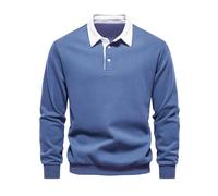 Herren Herbst Langarm Polo Kragen Einfarbig Pullover LäSsig Vielseitig Pullover Langarm Pullover
