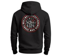 Herren Hoodie Adventure Badge Outdoor Emblem Fashion Streetstyle Kapuzen-Pullover Männer Fashion Streetstyle - Wander schwarz M