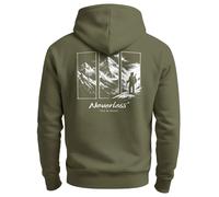 Herren Hoodie Backprint Outdoor Wandern Motiv Kapuzen-Pullover Männer Fashion Streetstyle