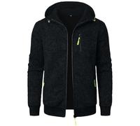 Herren Hoodie Einfarbig Langarm Sweatjacke Mit Reißverschluss Casual Sweatshirt Jacke Zip Up Hoodies Männer Leicht Kapuzenjacke Outdoor Sportjacke Kapuzenpullover Warm Freizeitjacke Übergangsjacke