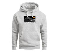 Herren Hoodie Expedition Unknown Kapuzensweatshirt Berglinien Print Adventure Design Männer Streetstyle - Expedition Unknown grau 4XL