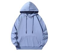 Herren Hoodie Kapuzenpullover Kapuzen Sweatshirt Hooded Sweat Basic Oversized Hoodie Langarm Sweatshirts Basic Pullover Regular Fit Hoodie Sweatshirt Classic Männer Sweatjacke (Sky Blue, XXXXXL)