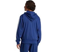 adidas Men's Essentials 3-Streifen French Terry Kapuzenjacke Dark Blue/White 3XL
