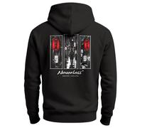 Herren Hoodie mit Japan Omoide Yokocho-Rückenprint - Regular Fit - Japan Omoide Yokocho schwarz slim fit S