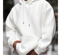 Herren-Hoodie mit langen Ärmeln, Kordelzug und Tasche aus Polyester, einfarbig, lässig, für Herbst/Winter geeignet | Ideal zum Tragen im Lagenlook | L