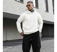 Herren-Hoodie mit langen Ärmeln, Kordelzug und Tasche aus Polyester, einfarbig, lässig, für Herbst/Winter geeignet | Ideal zum Tragen im Lagenlook | L