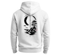 Herren Hoodie mit Spirit of Japan-Rückenprint - Regular Fit - Spirit of Japan weiß slim-fit M
