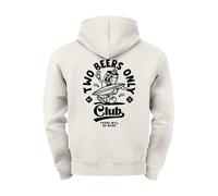 Herren Hoodie Two Beers Only Club | Kapuzensweatshirt mit Bier-Motiv Fun Design Streetstyle - Two Beers only urban grey 3XL