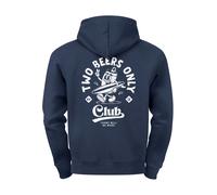 Herren Hoodie Two Beers Only Club | Kapuzensweatshirt mit Bier-Motiv Fun Design Streetstyle - Two Beers only navy M