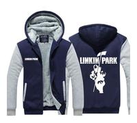 Herren Hoodies für Linkin Park Casual Full-Zip Sweatshirts Männer Plain Hoodies Mantel Frühling Herbst Gym Wear Tops Hoody Printing Langarm Outwear Sweatshirt Kapuzenjacke,B-XXL