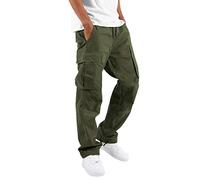 Herren Hose Cargo Lang Rangerhose Outdoorhose Männer Arbeitshose Einfarbig Trekkinghose Streetwear Sommer Herrenhose Sporthose Freizeithose Casual Hose Regular Fit Cargohose mit Taschen Jogginghosen