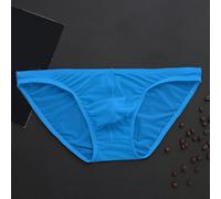 Herren Ice Silk Slip Atmungsaktiv Dünn(Blue M)