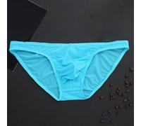 Herren Ice Silk Slip Atmungsaktiv Dünn(Light blue M)