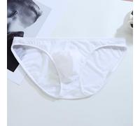 Herren Ice Silk Slip Atmungsaktiv Dünn(White L)