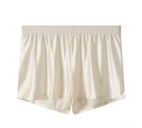 Herren Ice Silk Unterwäsche Trunks mit lockerer Passform und nahtlosen glatten Boxershorts für täglichen Komfort und Nachtwäsche (2XL Beige)