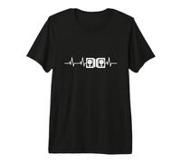 Herren Ich Liebe Musik Herzschlag DJ Disc Jockey Premium T-Shirt