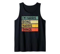 Herren I'm Harris Doing Harris Things Lustiges personalisiertes Zitat Tank Top