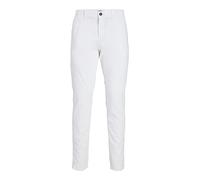 Herren Jack & Jones Chino Hose | Stretch Pants Konischer Schnitt | Slim Fit Look JPSTMARCO JJBOWIE, Farben:Weiß, Größe Hosen:34W / 32L, Z-Länge:L32