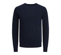 Herren Jack & Jones Dünner Langarm Strickpullover | Rundhals Basic Sweater | Shirt Jumper JJEEMIL, Farben:Navy, Größe Pullover:XL