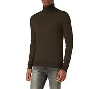 Herren Jack & Jones Dünner Rollkragen Strickpullover | Klassischer Rundhals Sweater | Langarm Basic JJEEMIL, Farben:Grün, Größe Pullover:L