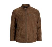 Bikerjacke JACK & JONES PLUSSIZE "ROCKY JACKET" Gr. 5XL (68/70), braun (cognac) Herren Jacken Übergangsjacken bis Größe 6XL (48426341-5XL)
