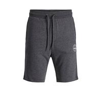 Herren Jack & Jones Kurze Jogginghose | Basic Shorts Jogger Sweat Pants | Training Freizeit JPSTSHARK, Farben:Dunkelgrau, Größe:XXL