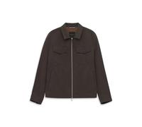 Hemdjacke BUGATTI "Regular Fit", Herren, Gr. 48, 90, braun, 35% Baumwolle, 35% Lyocell, 30% Polyester, unifarben, regular fit, Jacken, mit Stretch und Struktur (94922513-48) 90, braun