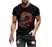 Herren Jahr des Drachens Kurzärmlige T-Shirts Männer Drachen Druck Kurze Ärmel Freizeithemd Male Rundhalsausschnitt Kurze Hülsen Tshirt Sommer Klassisches Hemd Fitness Bodybuilding Kurzarm Sportshirt