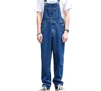 Herren Jeans Jeans Latzhose Arbeit Lätzchen Herren Vintage Chic Overalls Cargo Loose Fit Streifen Arbeitskleidung Jumpsuits