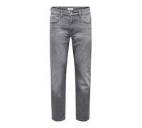 Herren Jeans Regular Fit Denim Pants Klassische Stone Washed Hose mit Zip ONSWEFT