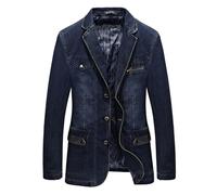 Herren Jeansjacke Jacke Jeans Sakko Winterjacke Slim Fit Denim Blazer Übergangsjacke Herbstjacke Vintage Herrenjacke Winter Übergangs Denim Bikerjacke Jeansjacken Freizeitjacke für Wandern
