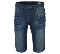 Herren Jeansshorts Regular Fit Dunkelblau H-068: W28