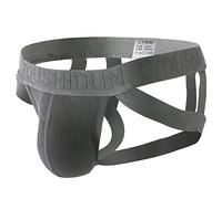Herren Jockstraps Men String Tanga Einfarbig Jocks Stretch Tanga Slip Männer Unterhosen Jockstraps Sport Wäsche Sportunterwäsche Low-Rise Grey M