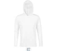 Herren Kapuzen T-Shirt langarm (optic white L)