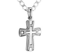 Herren Kette Aus Sterling Silber 925 Mit Massivem Kreuz Anhänger Für Nachhaltigen Stil
