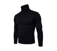 Herren Klassisch Rollkragenpullover Strickpullover Turtleneck Sweater Slim Fit Winter Warme Strickpulli