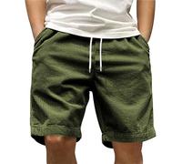 Herren Klassische Shorts Cordhose Herren Breitcord Kurz Herren Leicht Boardshorts Mit Gummizug Trainingsshorts Regulär Fit Trekking Shorts Loose Beach Short Cargoshorts Einfarbig Sportshorts