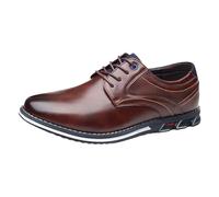 Herren Klassischer Business Halbschuh aus Leder mit bequemer Passform Anzugschuhe Herren Haferlschuhe Herren Business Casual Braune Schuhe Herren Schuhe Tracht Herren Schuhe Extra