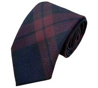 Herren-Krawatte, 100 % Wolle, Rot und Schwarz, Schottenkaro, Rot, Schwarz, Blau, Einheitsgröße, Blau, Schwarz, Einheitsgröße