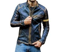 Herren Kunst Lederjacke Balboa Fliegerjacke Piloten Jacke Fellkragen Klassisch Leicht Lederjacke Leder Winterjacke Herren Biker Lederjacke Herren Echtleder Steppjacke Herren übergang gelb