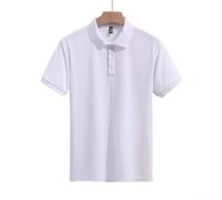 Herren Kurzarm Gestreiftes T-Shirt Business Casual Slim Fit Atmungsaktiv Schweißabsorbierendes Oberteil für Sommer Urlaub Alltag (XL Weiß)