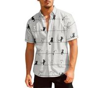 Herren Kurzarmhemd mit lustigem Print Button Down Sommerhemd für Strand und Alltag modisches Herren Hemd