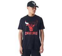 Herren-Kurzarmshirt New Era NBA LOGO GRAPHIC TABLE TEE CHICAGO BULLS schwarz 60578584 - L