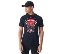 Herren-Kurzarmshirt New Era NBA NET GRAPHIC TABLE TEE CHICAGO BULLS schwarz 60578577 - S