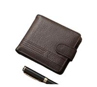 Herren Kurze Bifold PU Leder Männliche Hasp Brieftasche Kredit ID Kartenhalter Clutch Geldbörsen(Brown)