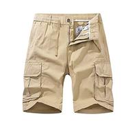 Herren Kurze Hose Herren Sommerhose Sport Hose Herren Kurz Cargo Shorts Herren Kurze Hose Herren Arbeitshose Kurz Herren Herren-Shorts Herren Shorts Sommer Kurze Hose Herren Sommer(1-Khaki,XXL)