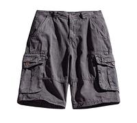 Herren Kurze Hose Kurze Hose Herren Cargohose Herren Kurz Herren-Shorts Kurze Hose Herren Sommer Arbeitshosen Männer Kurz Shorts Herren Herren Shorts Sommer Arbeitshose Kurz Herren(3-Dark Gray,36)